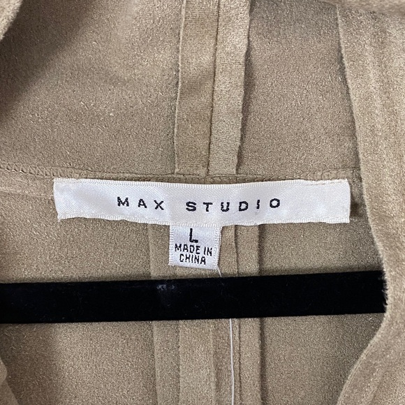 NEW Max Studio Sleeveless Vest Faux Suede - Picture 2 of 8